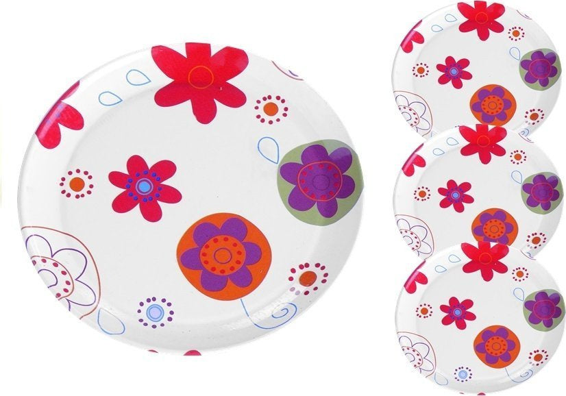 Gražus metalinis arbatos servizas su padėklu