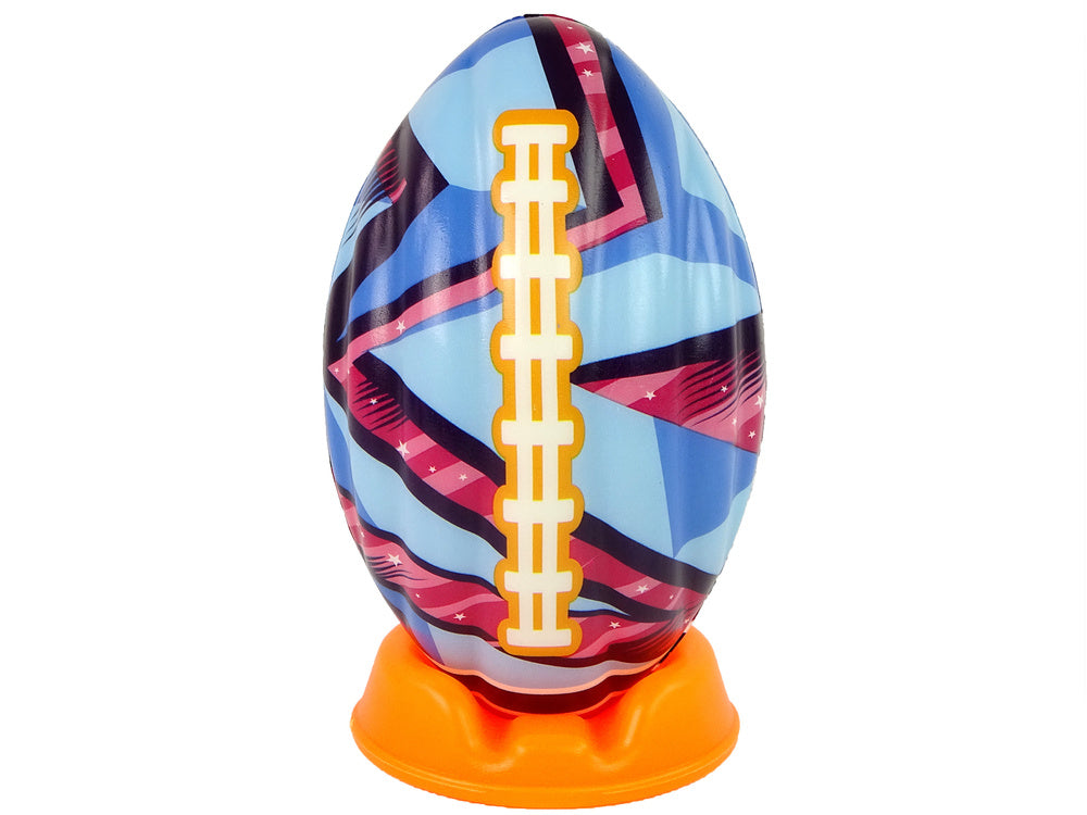 Spalvotas minkštas regbio kamuolys