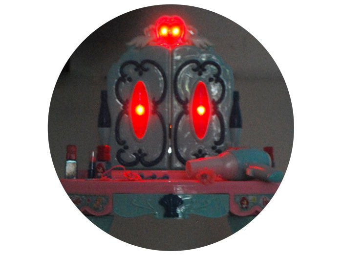 Tualetinis staliukas su veidrodžiu, mėlynas