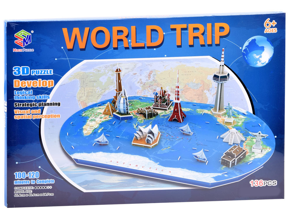 3D dėlionė, Pasaulio žemėlapis