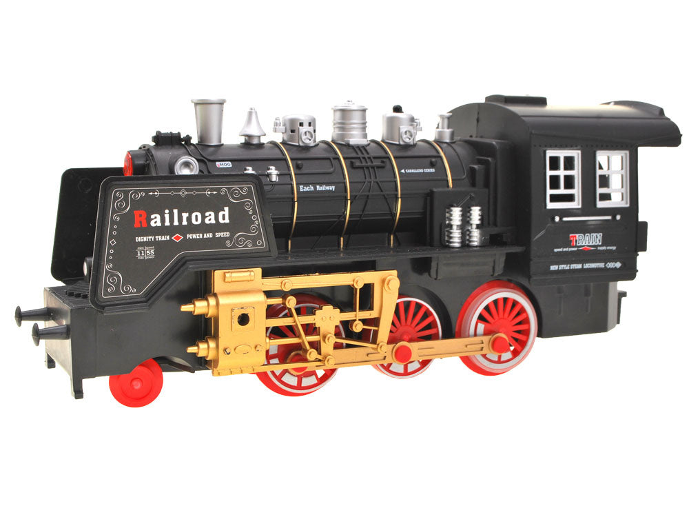 Didelis nuotoliniu būdu valdomas garinis traukinys su bėgiais, Rail King