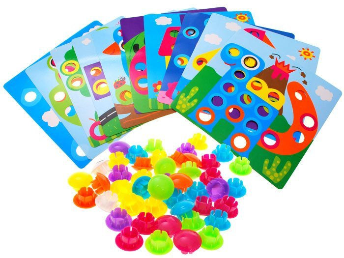 Kūrybinė mozaika su nuotraukomis ir segtukais