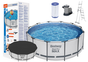 Karkasinis baseinas Bestway Steel Pro MAX 366x122 cm, su filtru