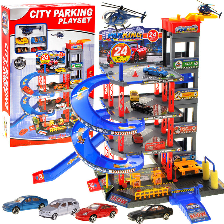 Daugiaaukštė automobilių stovėjimo aikštelė su priedais