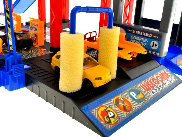 Daugiaaukštė automobilių stovėjimo aikštelė su priedais