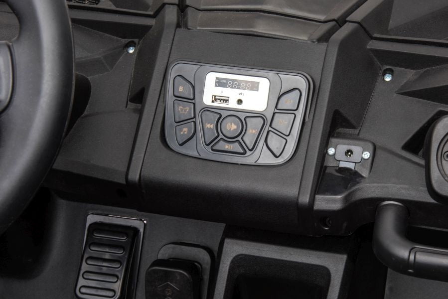 Galingas keturvietis elektromobilis vaikams 4x4 bagis A033 24V, baltas