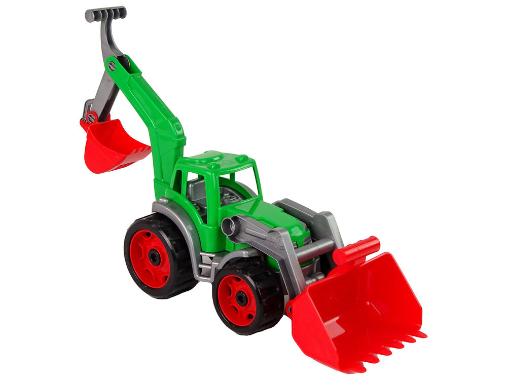 Traktorius ekskavatorius, oranžinis