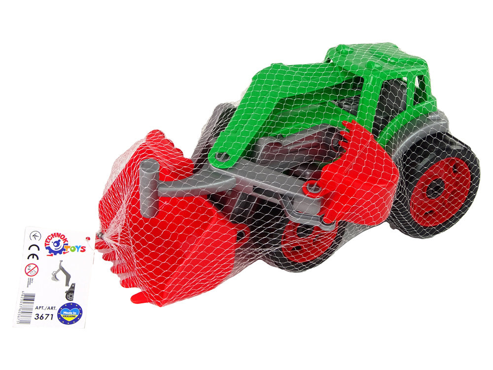 Traktorius ekskavatorius, oranžinis