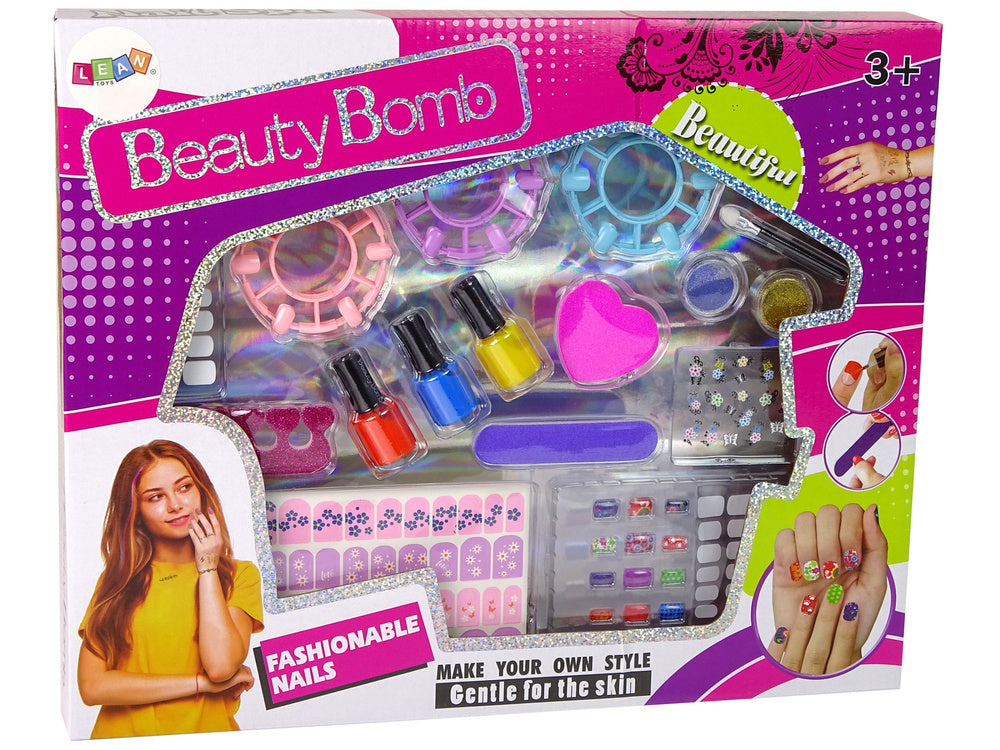 Didelis nagų dažymo rinkinys „Beauty Bomb“