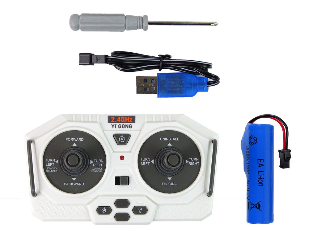 Nuotolinio būdu valdomas ekskavatorius