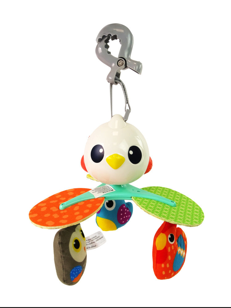 Karuselė lovytei kūdikiams su paukščiais