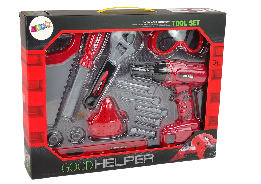 Įrankių rinkinys su atsuktuvu, pjūklu ir priedais