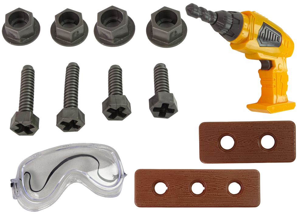 Didelis įrankių rinkinys su akumuliatoriniu gręžtuvu