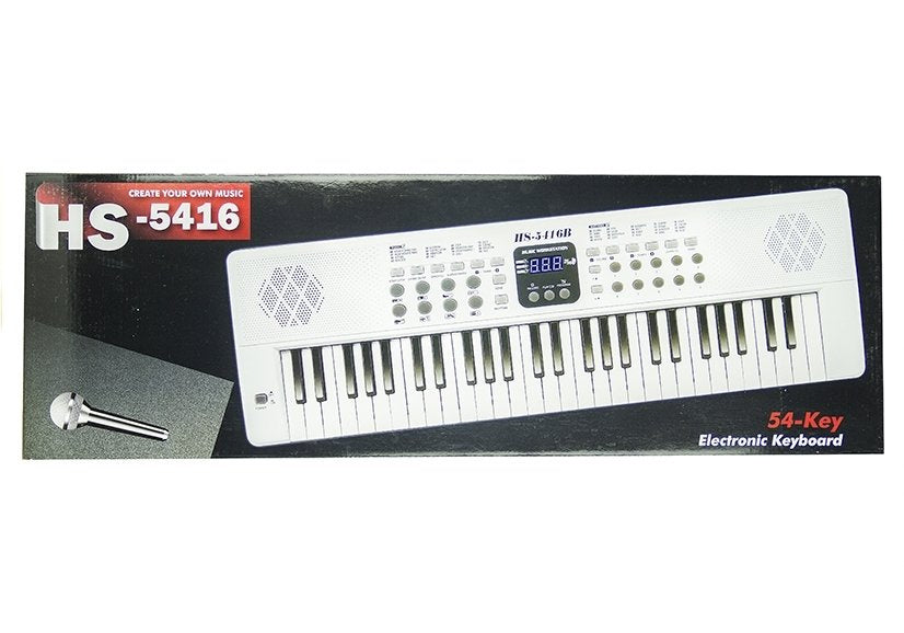 Žaislinis pianinas vaikams HS5416 54 klavišai, baltas