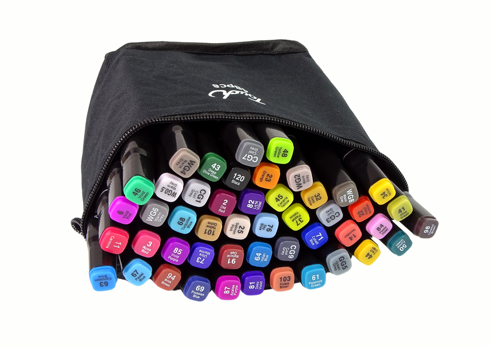 Dvipusiai markeriai, flomasteriai, 48 vnt.