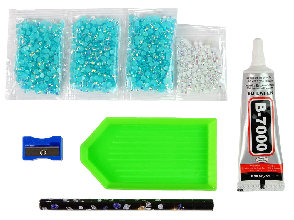 Kūrybinis deimantinis rinkinys „Elnias“, mėlynas