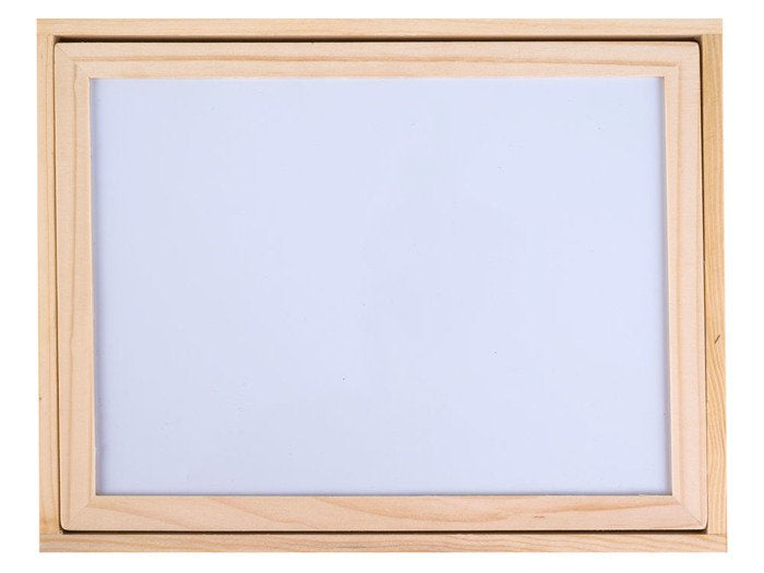 Medinė magnetinė ir kreidinė lenta su priedais