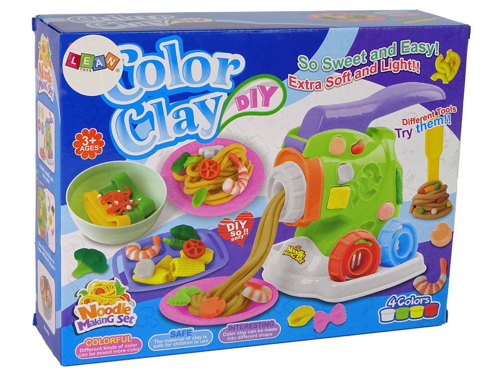 Žaislinė spagečių gaminimo mašina su plastilinu