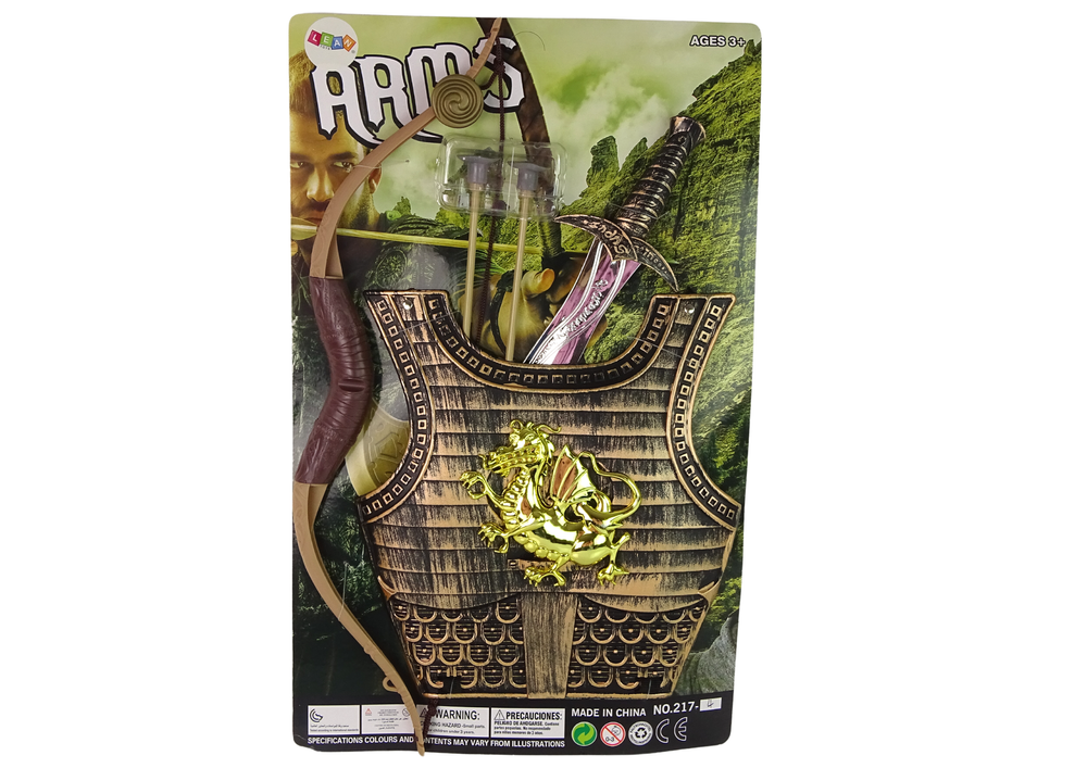 Vaikiškas riterio kostiumas su priedais