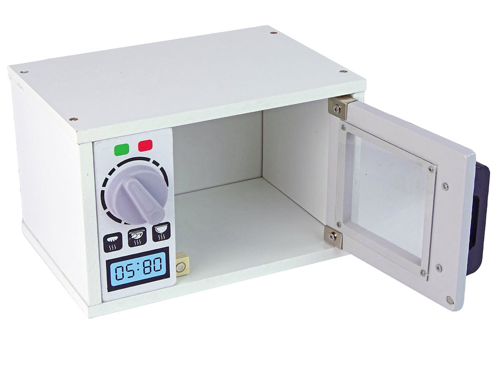 Medinė mikrobangų krosnelė su priedais