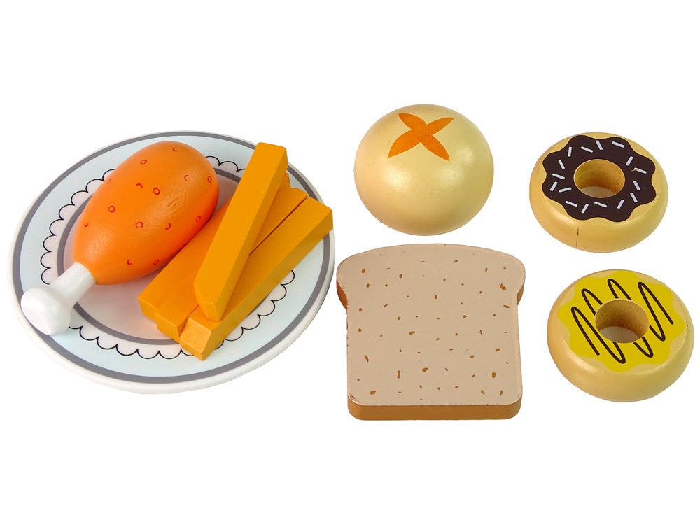 Medinė mikrobangų krosnelė su priedais