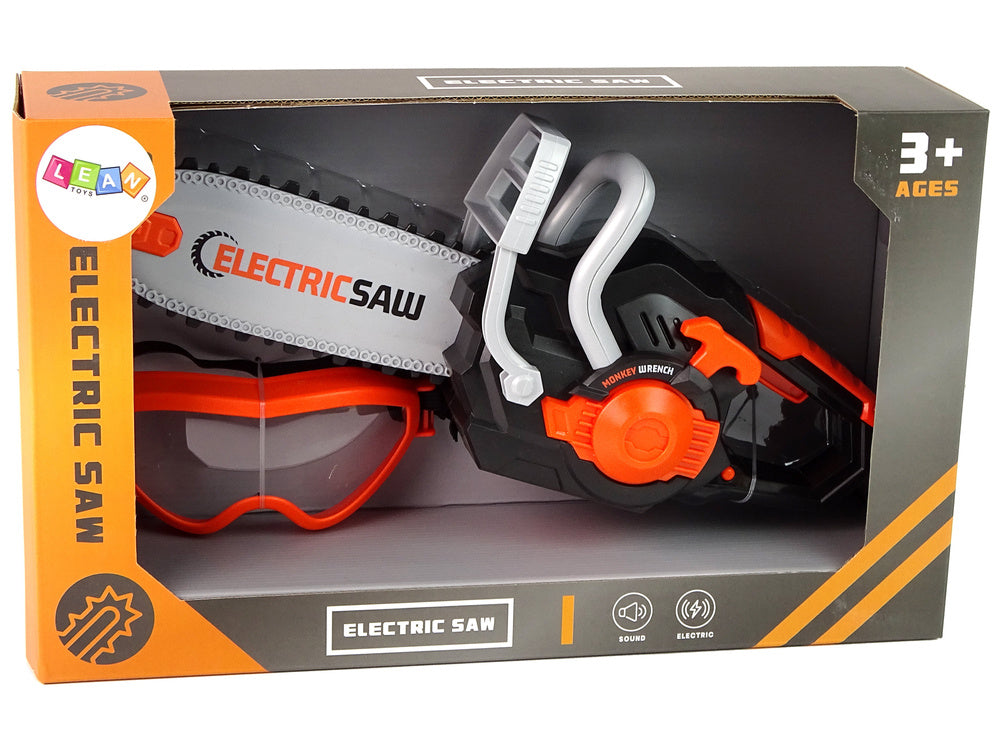 Žaislinis grandininis pjūklas, juodas