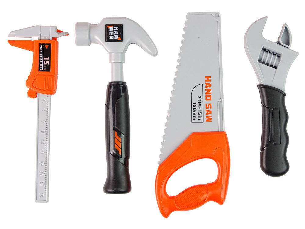 Meistro rinkinys kuprinėje su šalmu, oranžinis