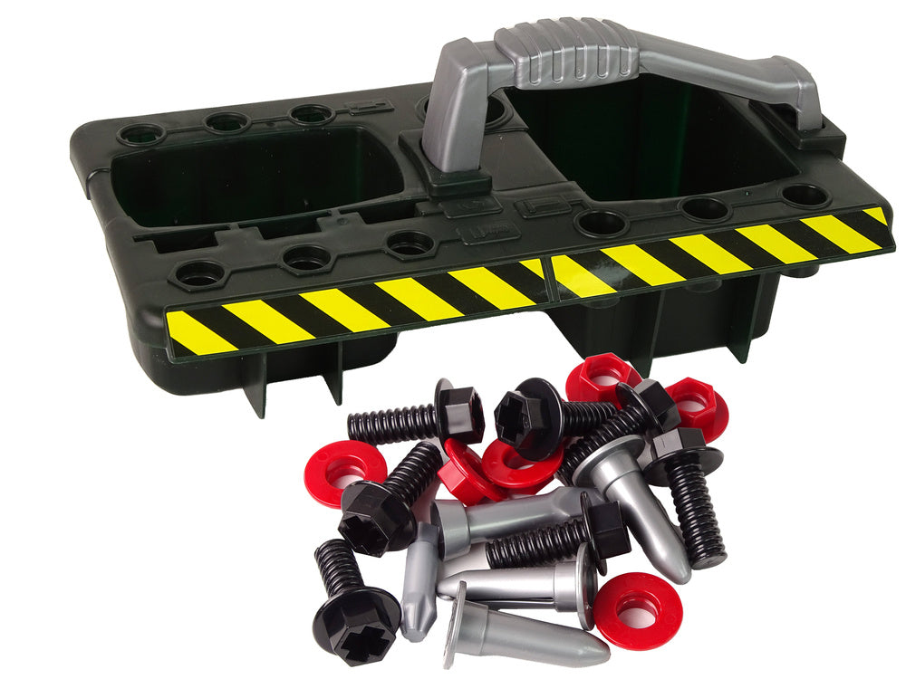 Meistro rinkinys su įkraunamu atsuktuvu, žalias