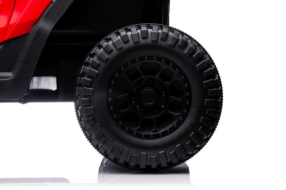 Dvivietis elektromobilis džipas S618 4x4, 24V, raudonas