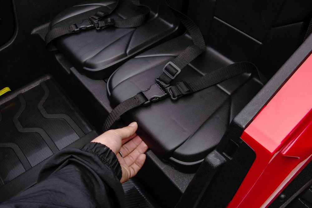 Dvivietis elektromobilis džipas S618 4x4, 24V, raudonas