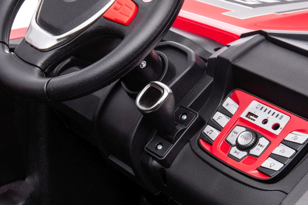 Dvivietis elektromobilis džipas S618 4x4, 24V, raudonas