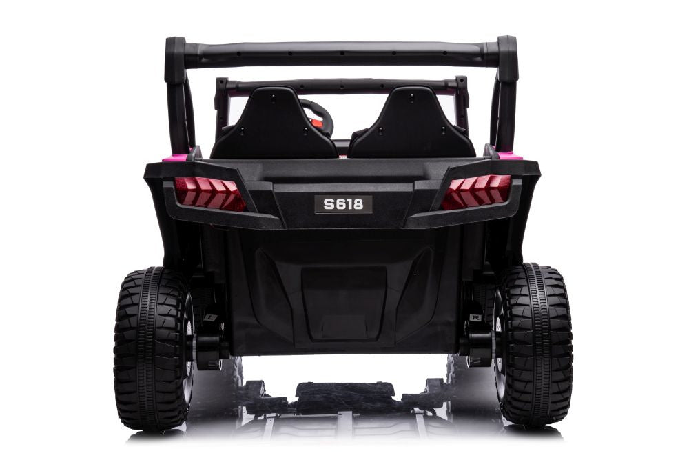 Dvivietis elektrinis džipas vaikams S618 4x4, rožnis