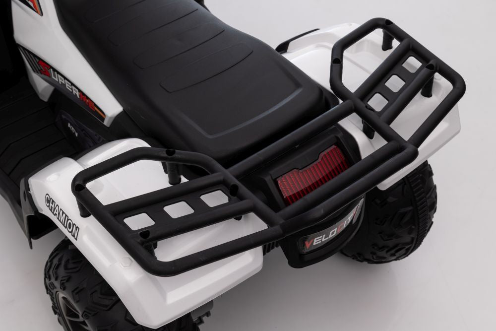 Vienvietis elektrinis keturratis, baltas