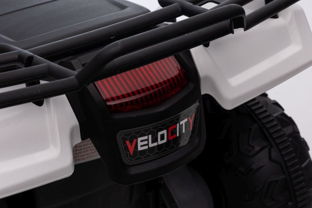 Vienvietis elektrinis keturratis, baltas