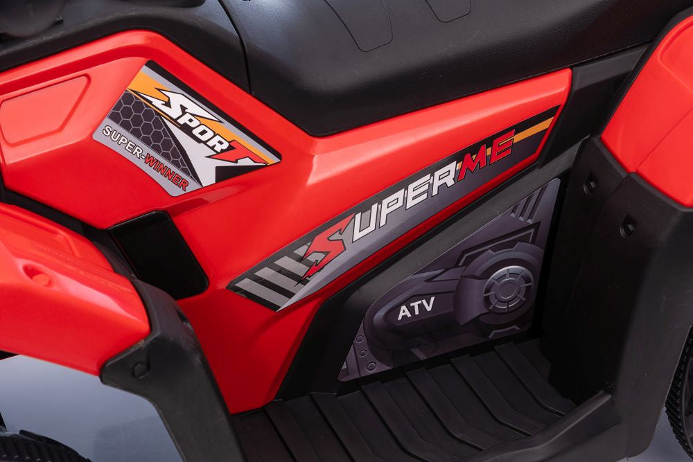 Vienvietis elektrinis keturratis, raudonas