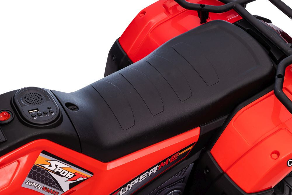 Vienvietis elektrinis keturratis, raudonas