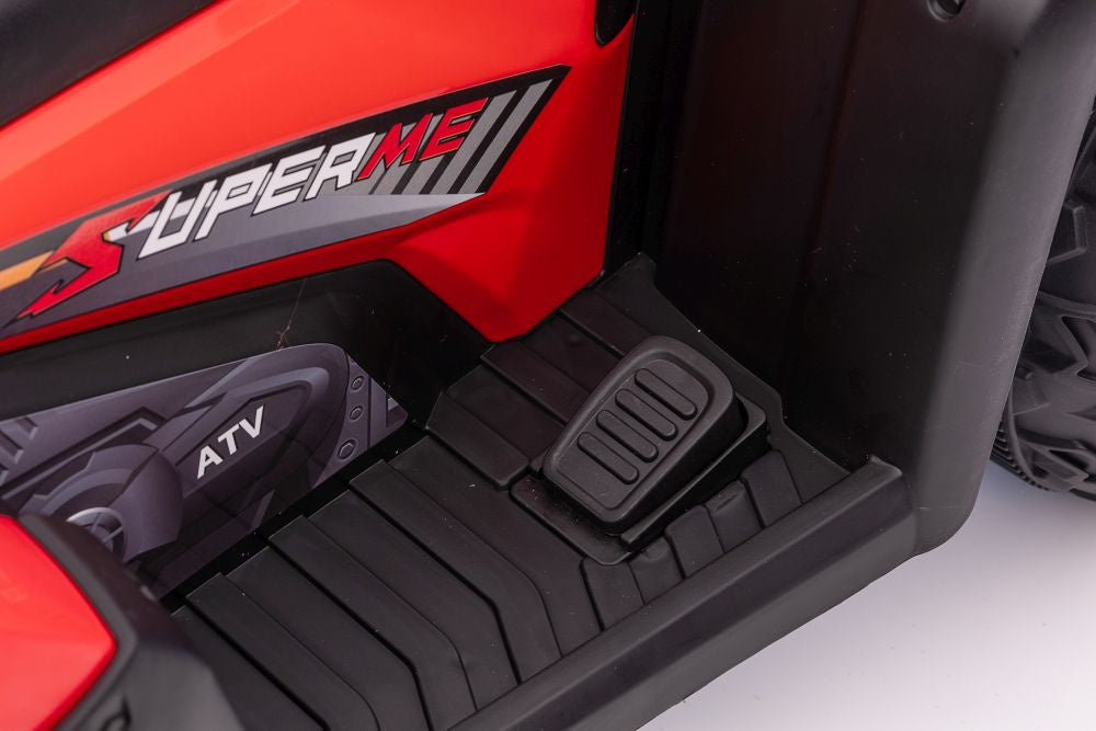 Vienvietis elektrinis keturratis, raudonas