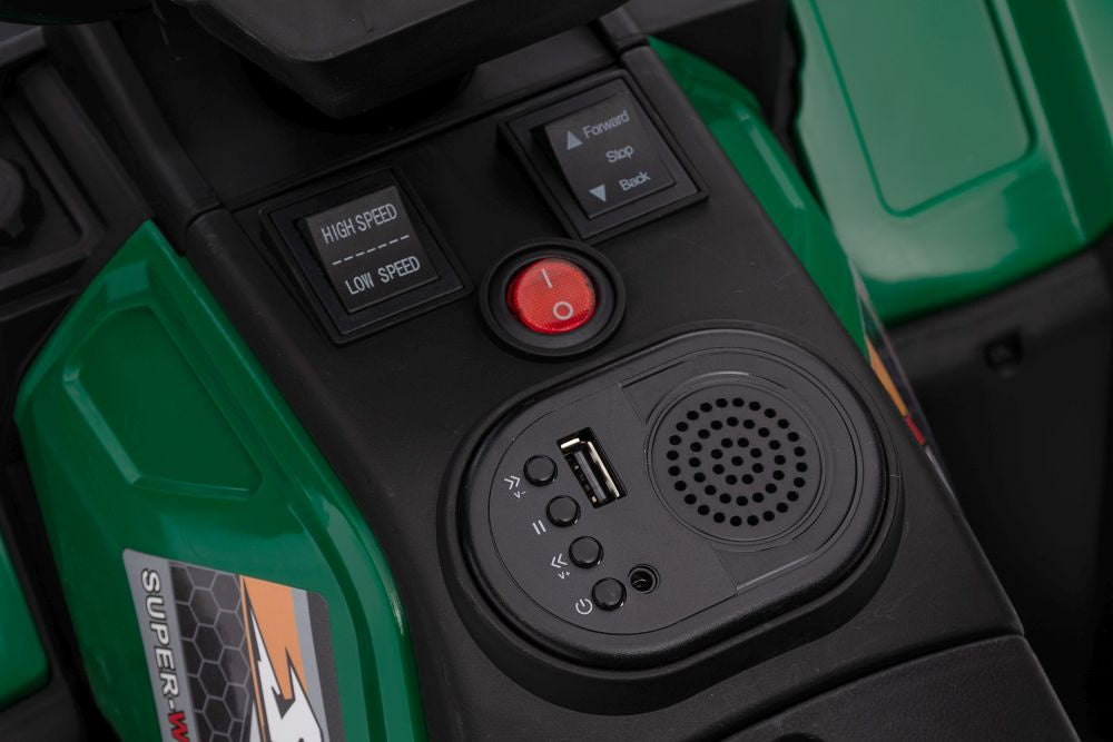 Vienvietis elektrinis keturratis, geltonas