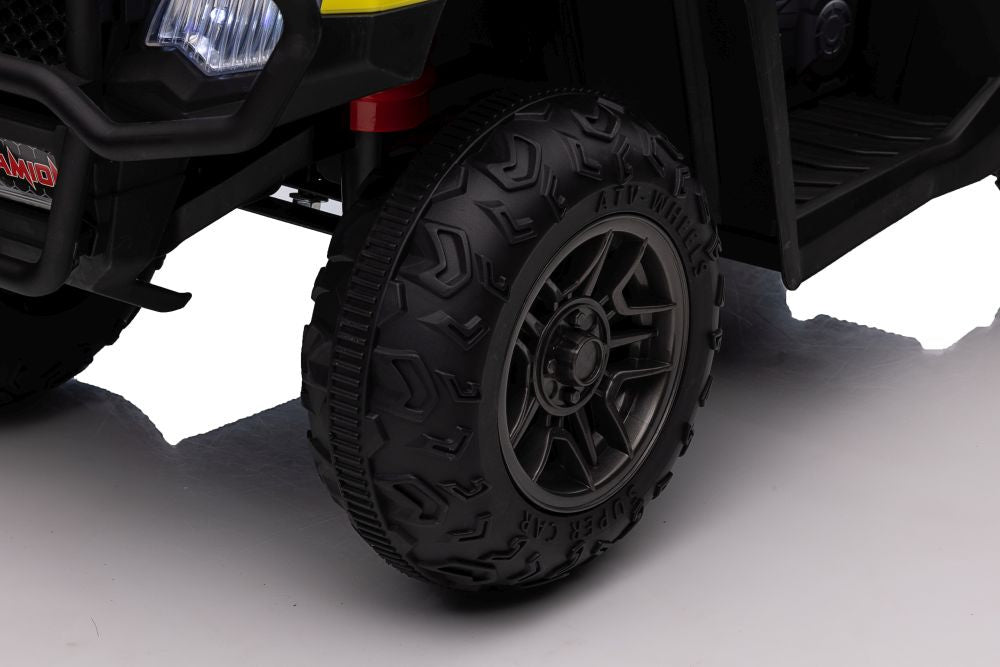 Vienvietis elektrinis keturratis, geltonas