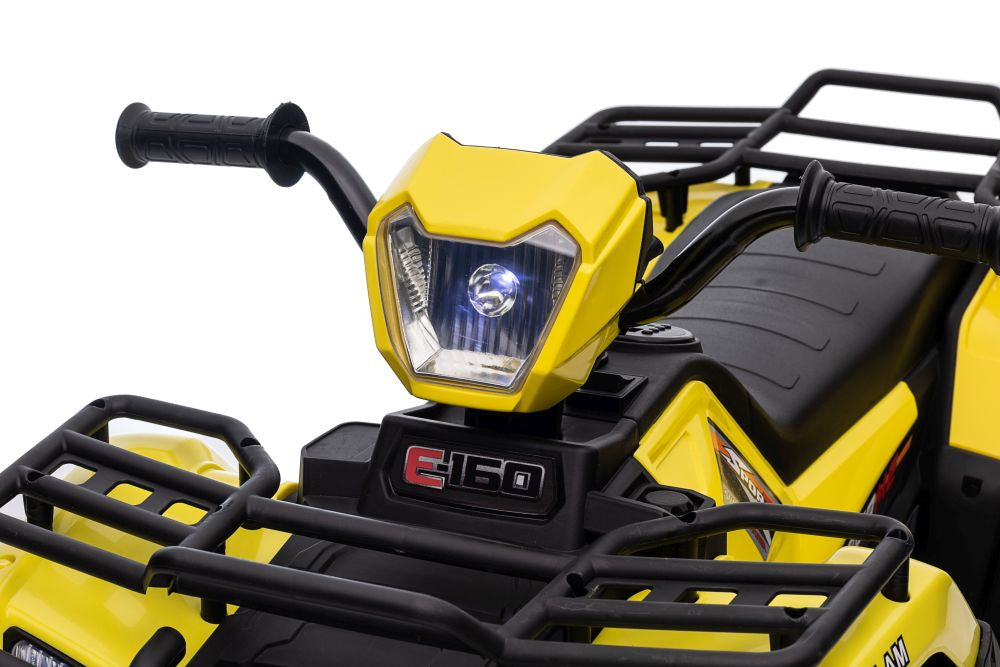 Vienvietis elektrinis keturratis, geltonas