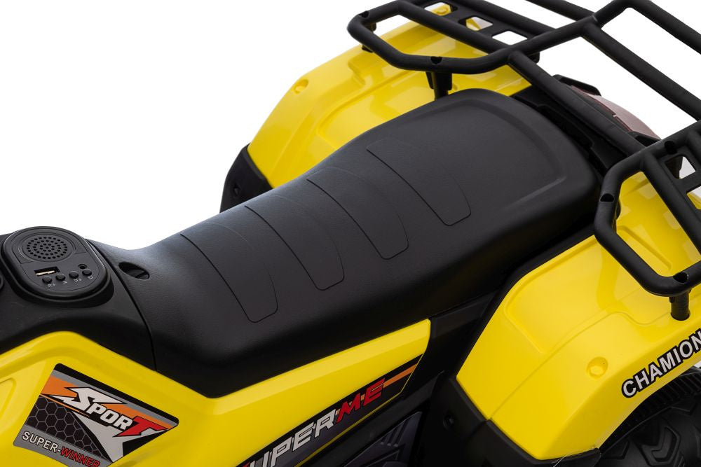 Vienvietis elektrinis keturratis, geltonas