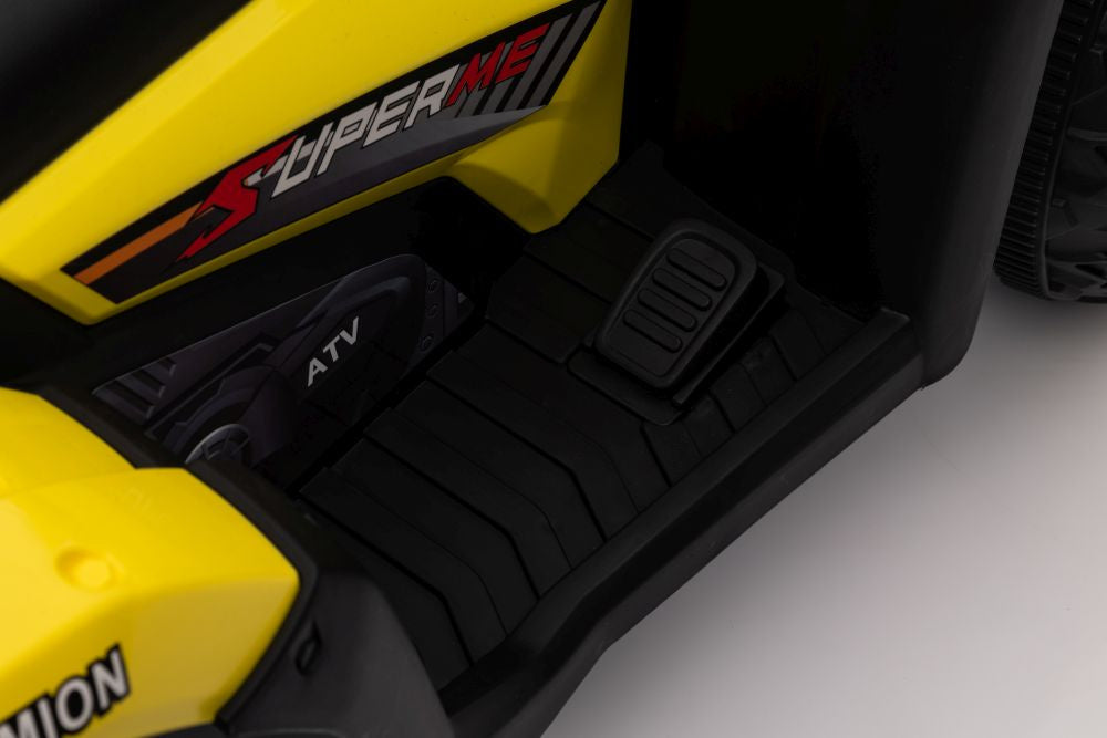 Vienvietis elektrinis keturratis, geltonas