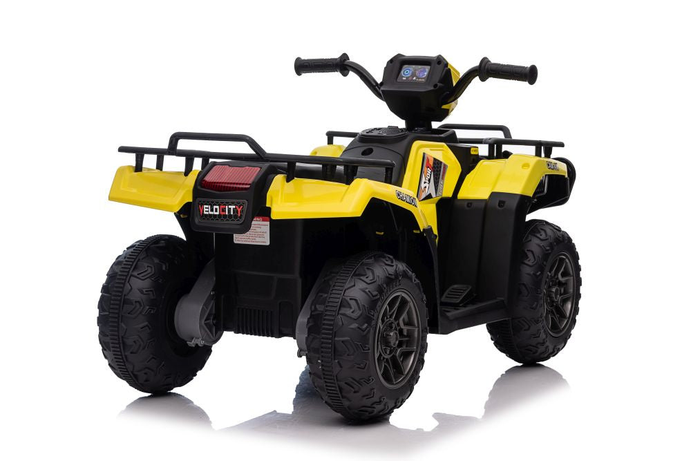 Vienvietis elektrinis keturratis, geltonas