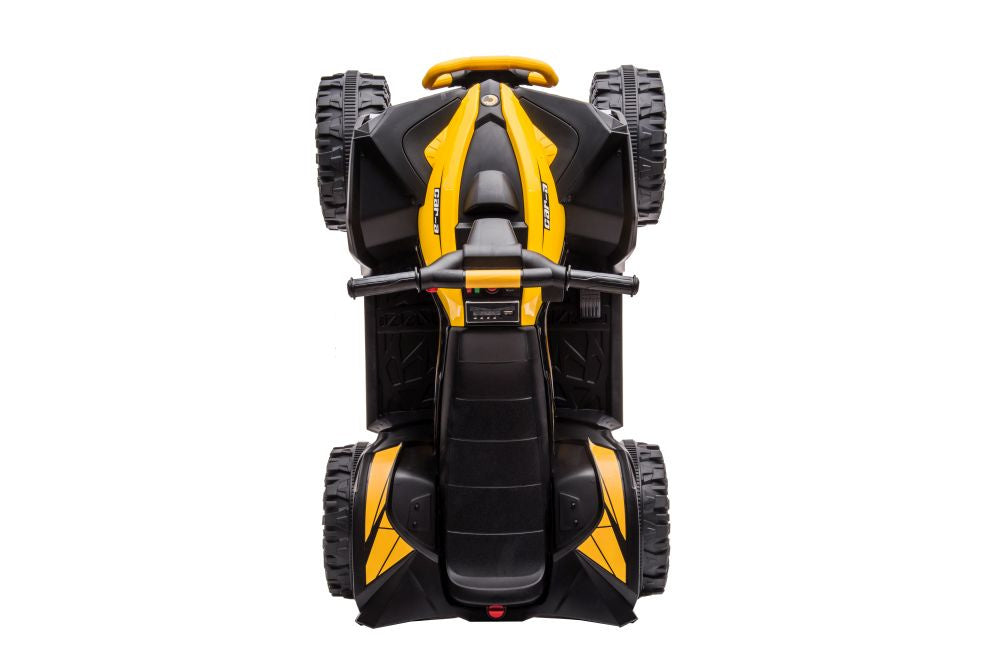 Vienvietis elektrinis keturratis HL568, geltonas