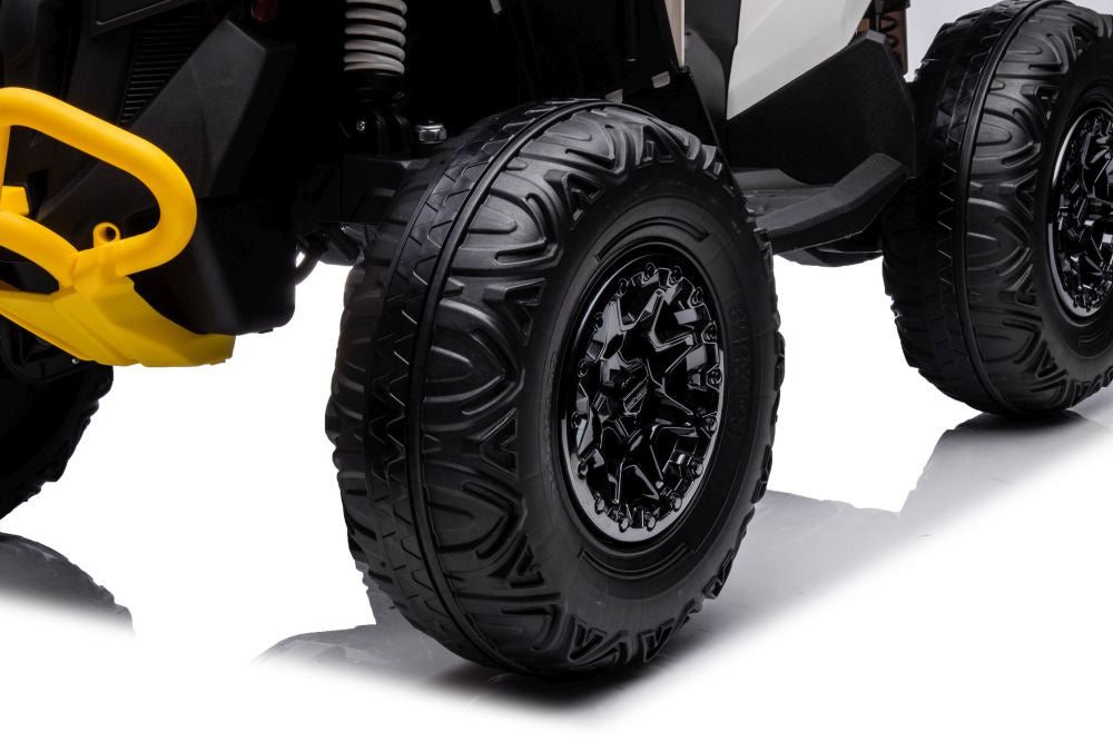 Vienvietis elektrinis keturratis Can-am, baltas