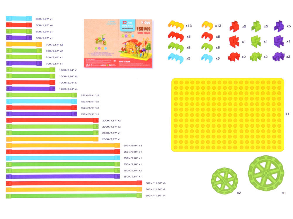 Konstruktorius „Lankstūs pagaliukai“  160 ele.