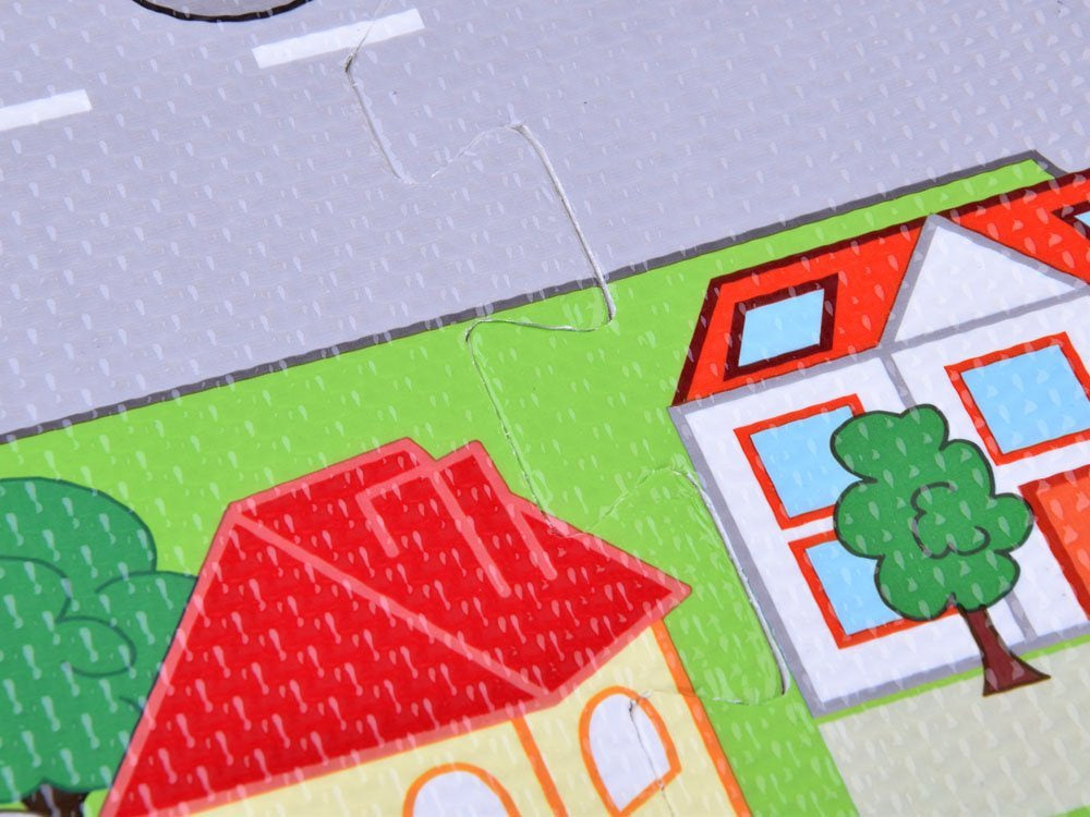 Kilimėlis dėlionė su gatvėmis automobiliui