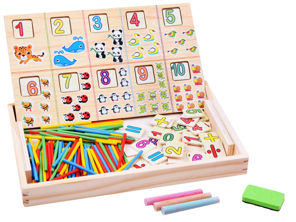Medinė mokomoji matematikos lenta vaikams