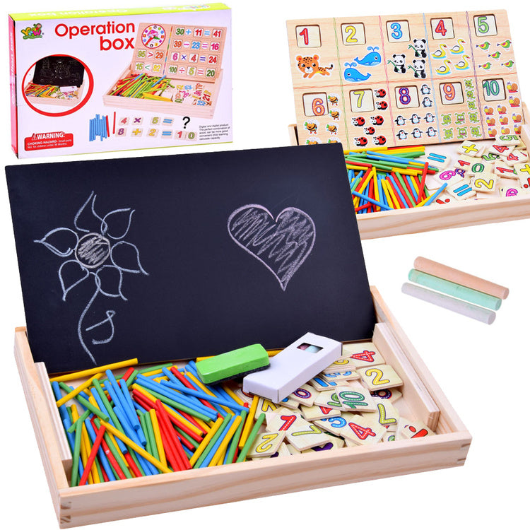 Medinė mokomoji matematikos lenta vaikams