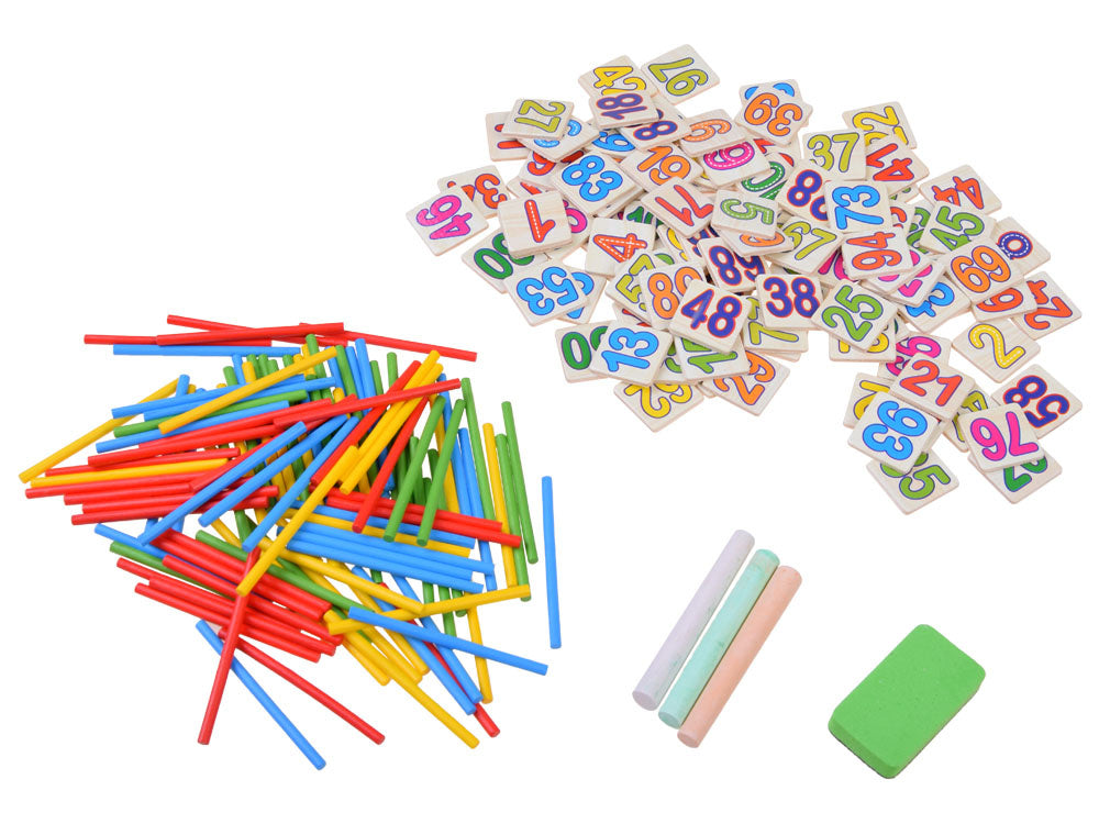 Medinė mokomoji matematikos lenta vaikams